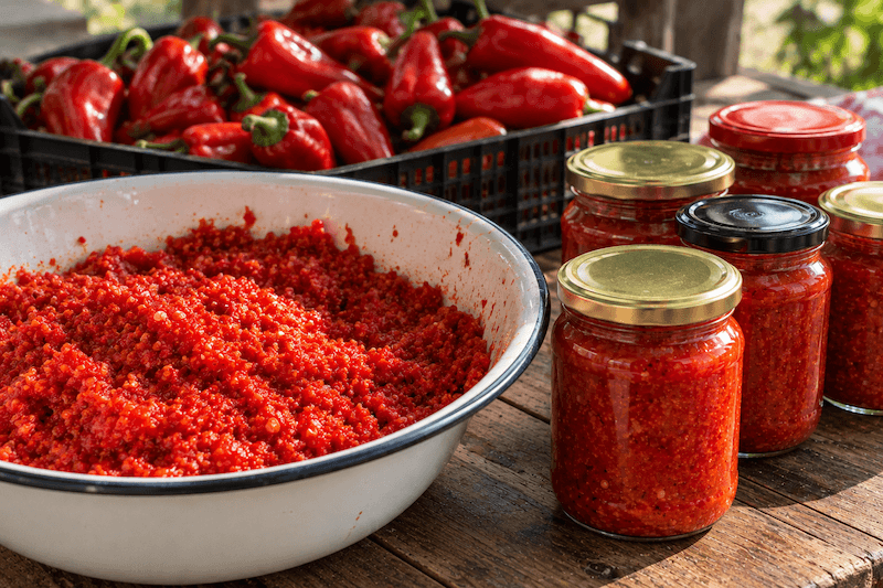 darált paprika elrakása